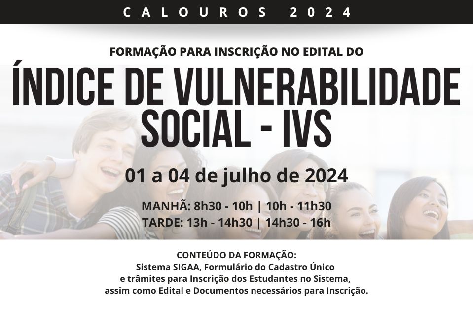 Formação para estudantes calouros -Índice de Vulnerabilidade Social – IVS